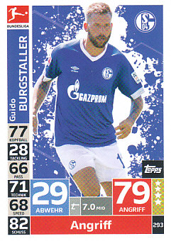 Guido Burgstaller Schalke 04 2018/19 Topps MA Bundesliga #293